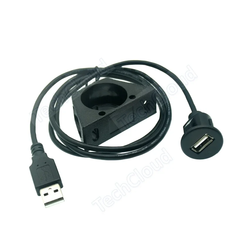 5Gbps USB Waterproof Embedded Dashboard Panelcharge cable USB 3.0 Port Male to Female Car Motorcycle charge Extension Cable
