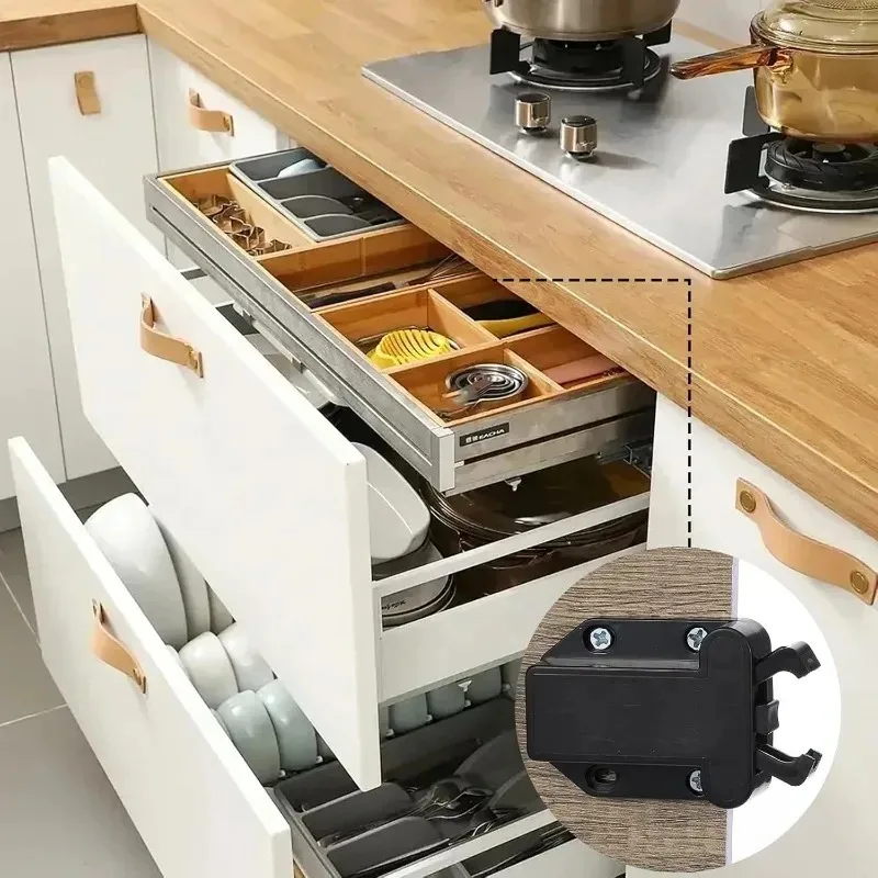 Chiusura tattile non magnetica Chiusura universale per porta dell'armadio con vite per mobili Push To Latch Fornitura di fermaporta dell'armadio