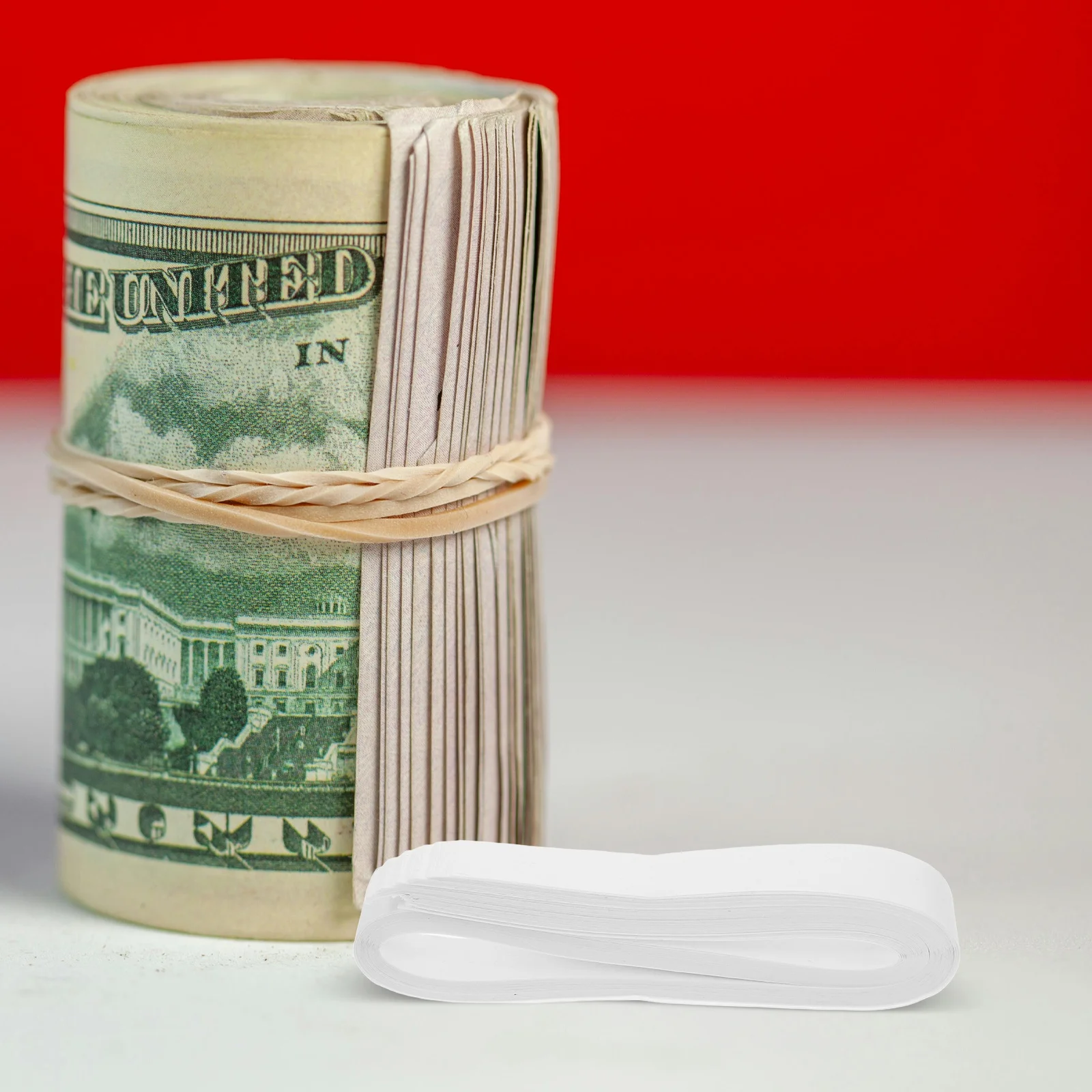 40pcs Money Cash Paper Bands For Cash Organizer Currency Straps Wrapping Bills Supermarkets Banks Insurance Box Use