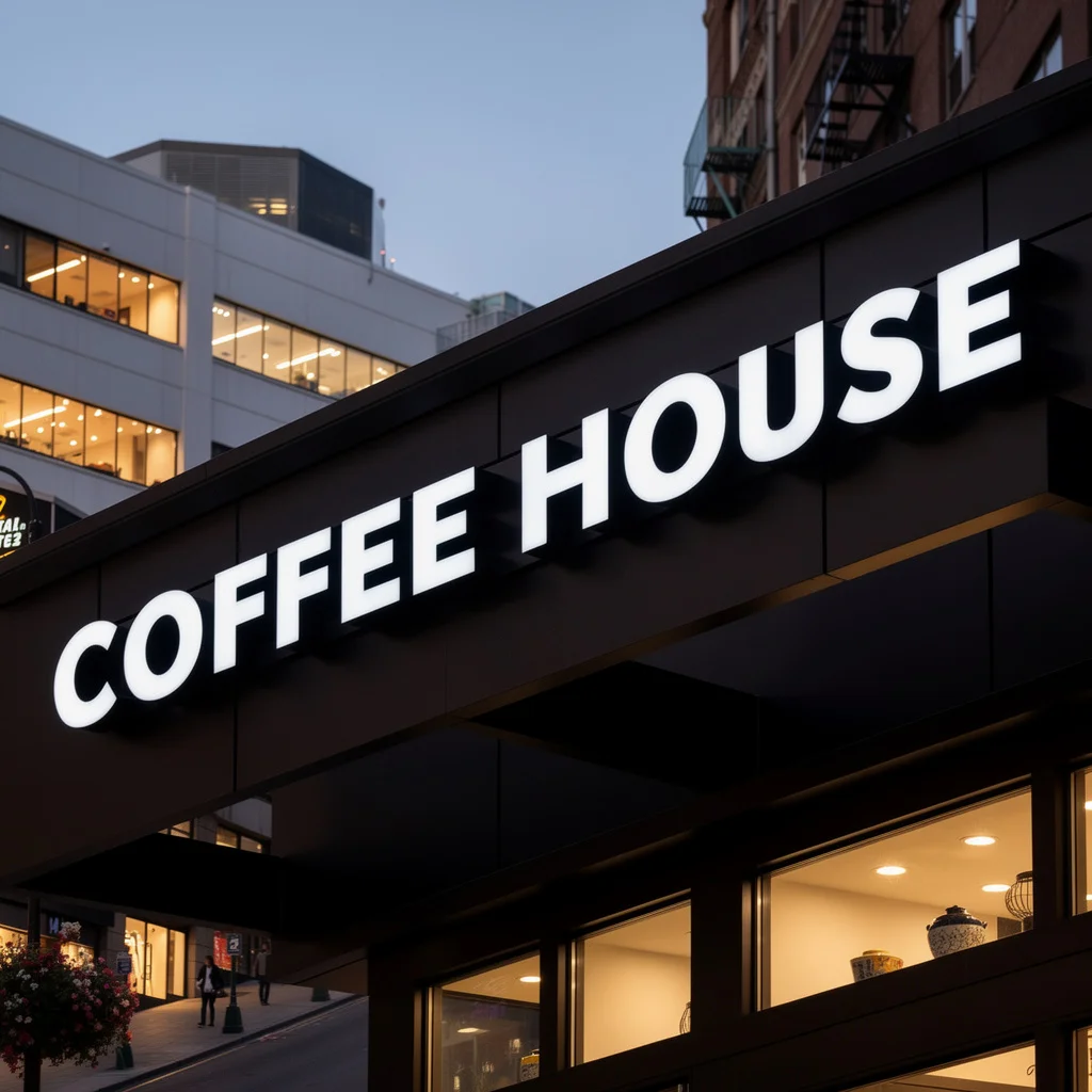 

Custom Led Sign Signboard LED illuminated Signs 3D Logo Sign Outdoor Business Signs for Coffee Shop Company Office Storefront