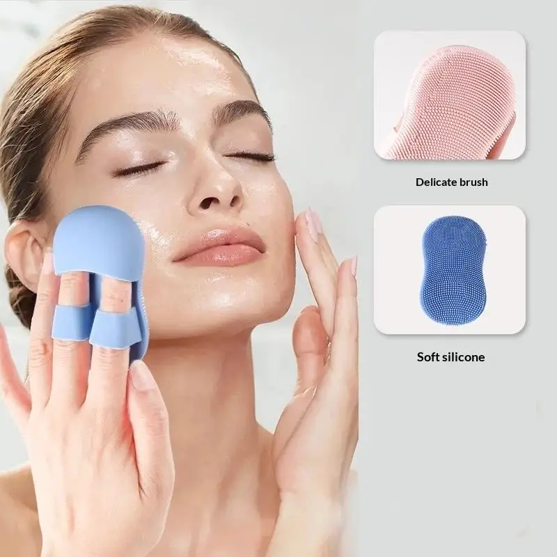 1 Stück Silikon-Gesichtsreinigungsbürste mit feinen Borsten und sanfter Peelingwirkung, ideal für die tägliche Gesichtspflege und die tägliche Gesichtsreinigung. – Detail 1