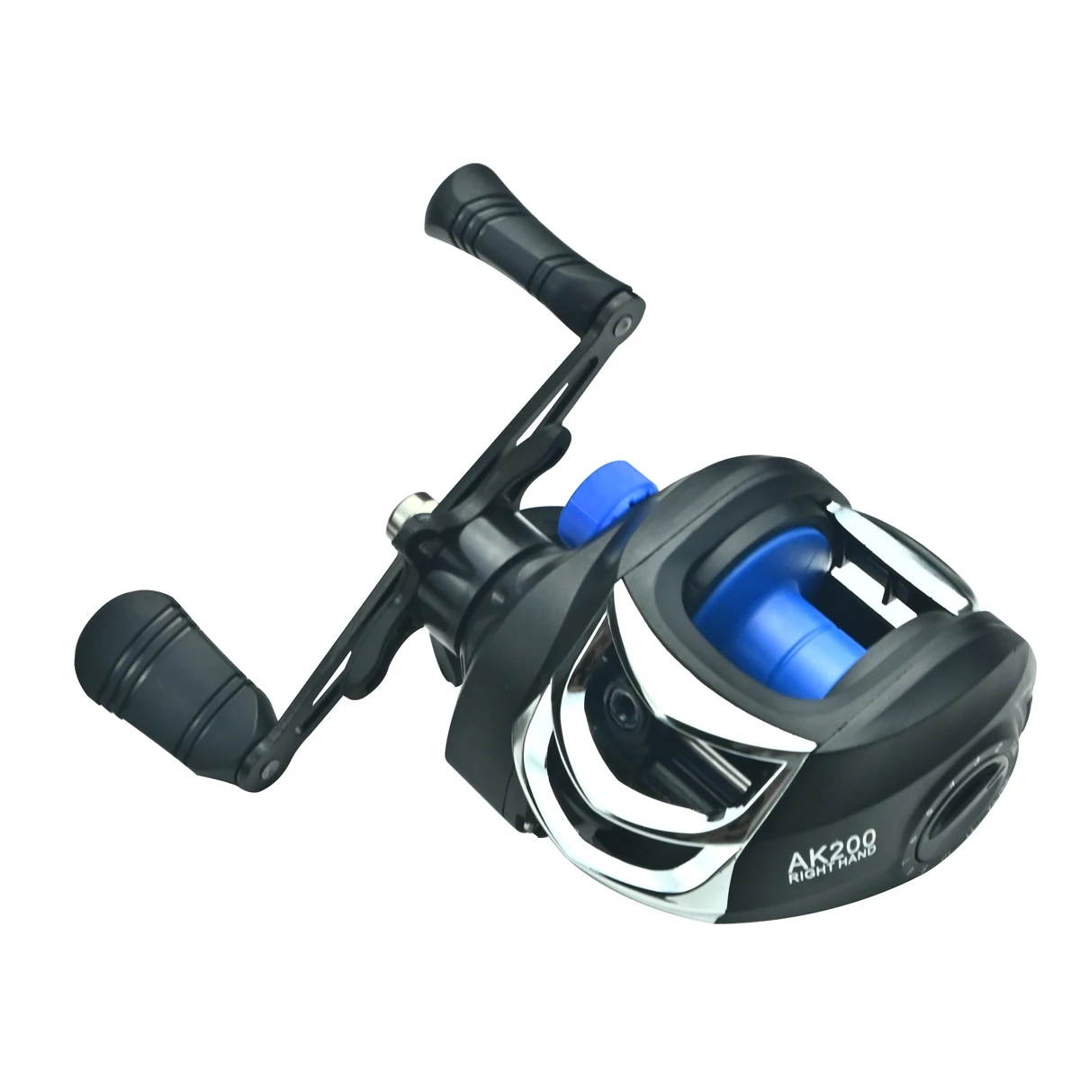 Baitcasting-Rolle, Übersetzungsverhältnis 7,2:1, maximale Bremskraft 18 LB, flache Spule, für Süßwasser- und Salzwasser-Angelrollen, Karpfenangeln. – Detail 9