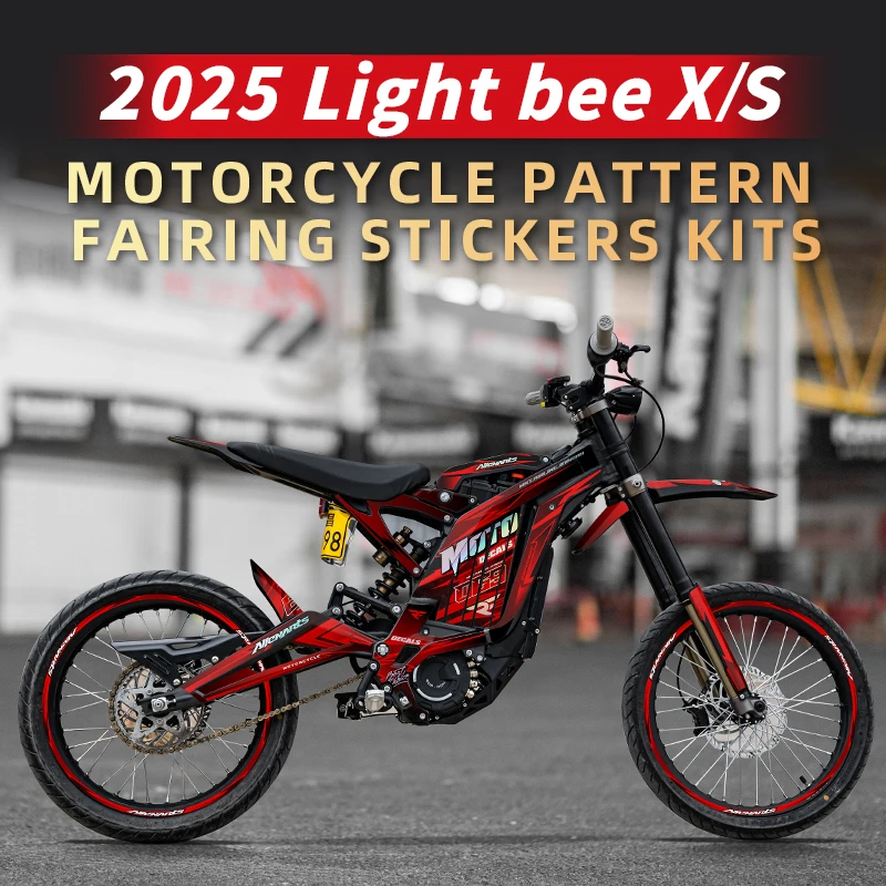 

Для мотоцикла Surron Light Bee X 2025 года, графические наклейки для всего тела, водонепроницаемые, устойчивые к истиранию, устойчивые к царапинам защитные палочки