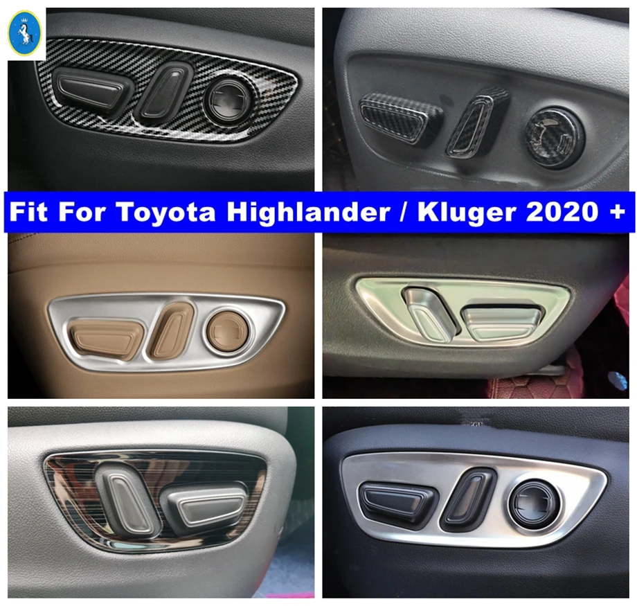 

Seat Adjustment Adjust Button Bezel Decoration Panel Cover Trim For Toyota Highlander / Kluger 2020 - 2024 Interior Accessories