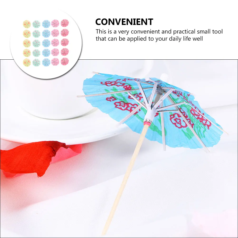 

60pcs Cocktail Umbrellas Drinking Picks Fruit Plate Decorations Bar Tools Party Use Valentine Smooth Surface Practical Design