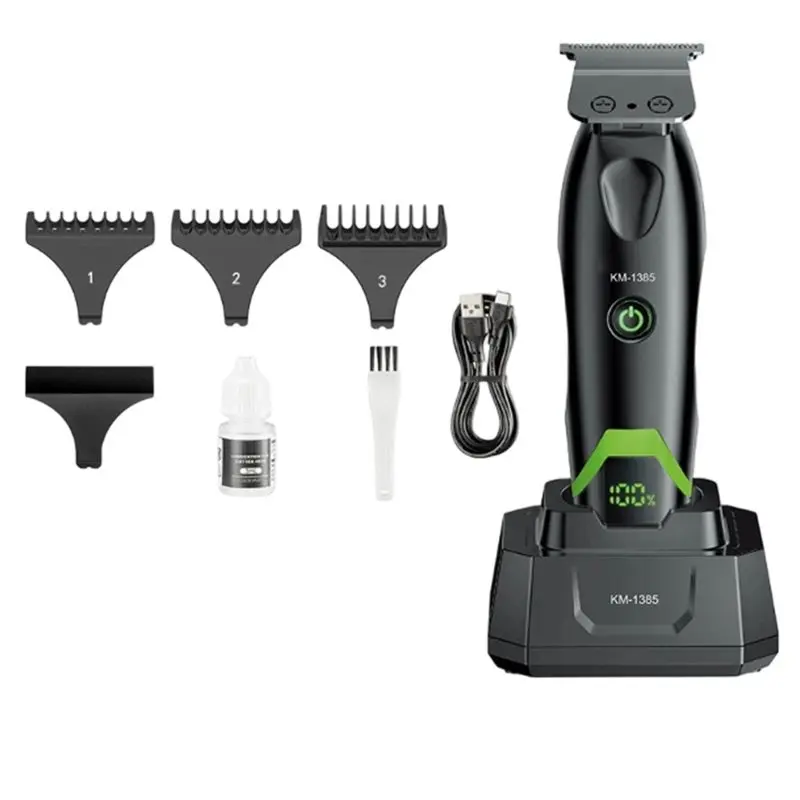 【nuovo-a39m】-kit-tagliacapelli-km-1385-con-display-led-regolabarba-professionale-regolabile-apparecchio-per-la-cura-dei-capelli-per-uomini