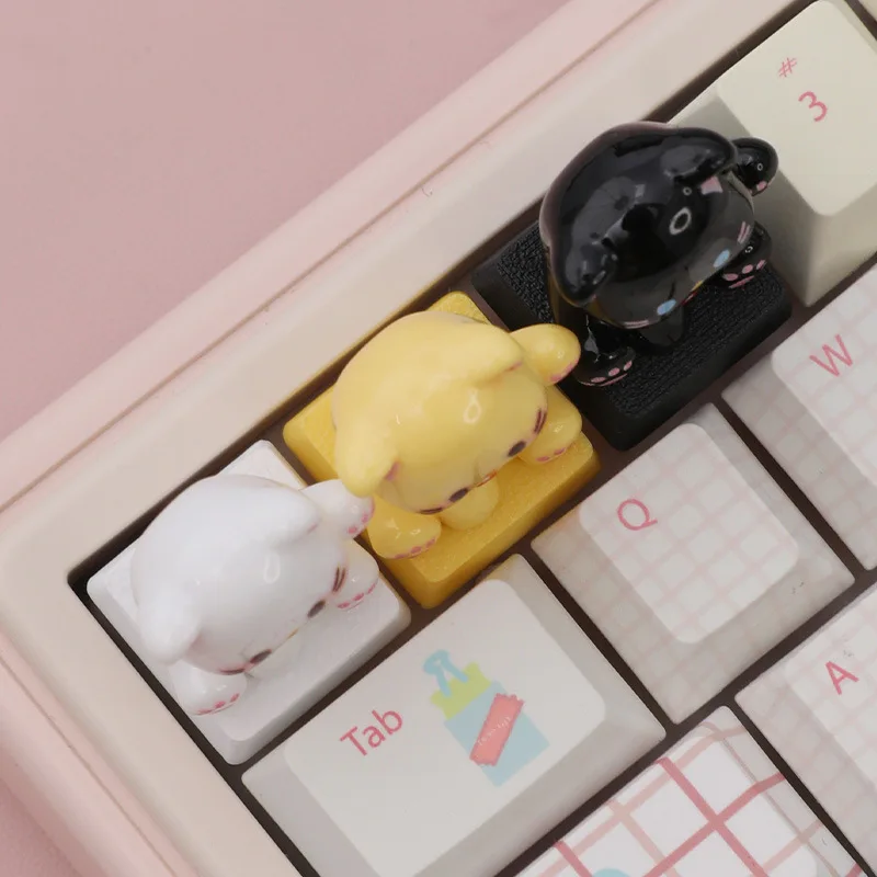 1pcs R4 height resin cross axis keycap personalized cute cat circumference mechanical cross axis cap cute and fun