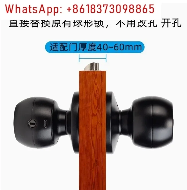 Fingerprint Soor Lock, 1 Count Smart Door Knob with APP/Keypad, Keyless Entry, Biometric Lock