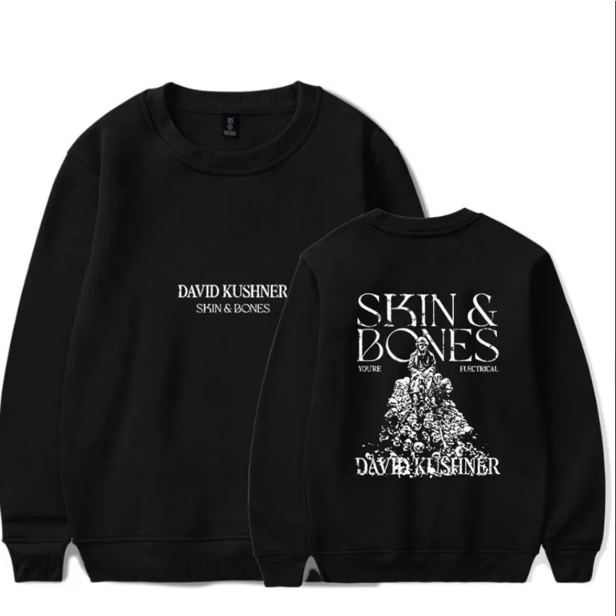 

David Kushner Skin and Bones Merch Oversized Hoodie Women Men O-neck Long Sleeve Crewneck Sweatshirt Casual Tracksuit