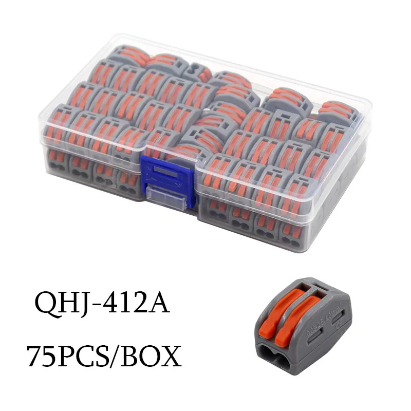 Mini-draad elektrische connector Boxed 222 LED-stripverlichting Snelle connectoren Universele compacte geleider Insteekklemmenblokken - afbeelding 1