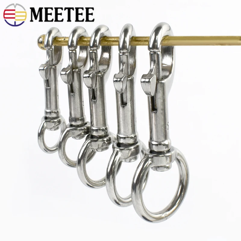 

1/2/5Pcs 316 Stainless Steel Bag Strap Buckles Metal Single Ended Swivel Hook Buckle Pet Collar Clasp DIY Hardware Accessories