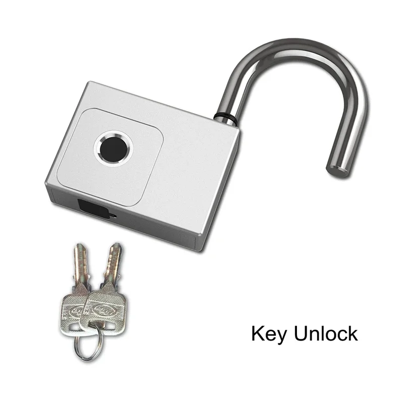 Smart Fingerprint Printing Padlock IP65 Waterproof Tuya Bluetooth USB Rechargeable Key Unlock Anti-theft Bag Cabinet Door Lock