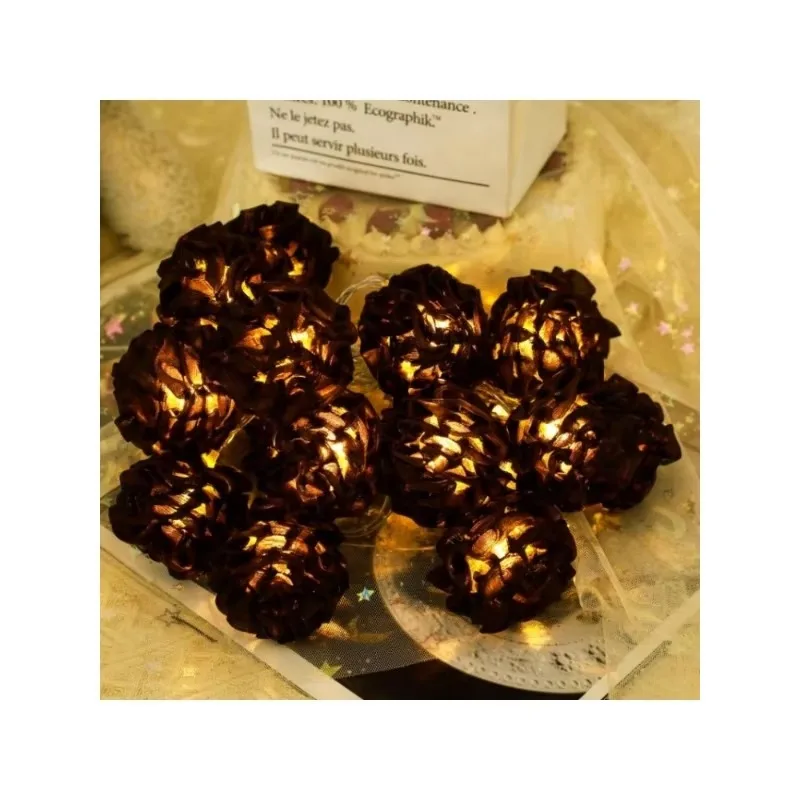 زهرة الكرة سلسلة أضواء 1.5 متر 10LED في الهواء الطلق جو المنزل مصابيح حفلات لغرفة النوم الزفاف حديقة عطلة غرفة الديكور #5