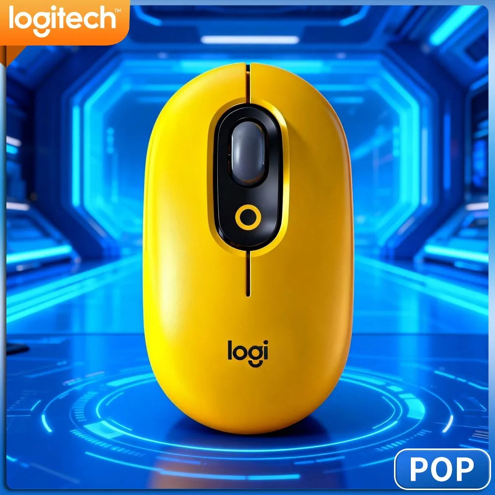 Logitech M350 POP Pebble Dual‑Connect Mouse Low‑Noise‑Clicks Long‑Standby For Local‑Exhibition‑Design‑Studio Staff