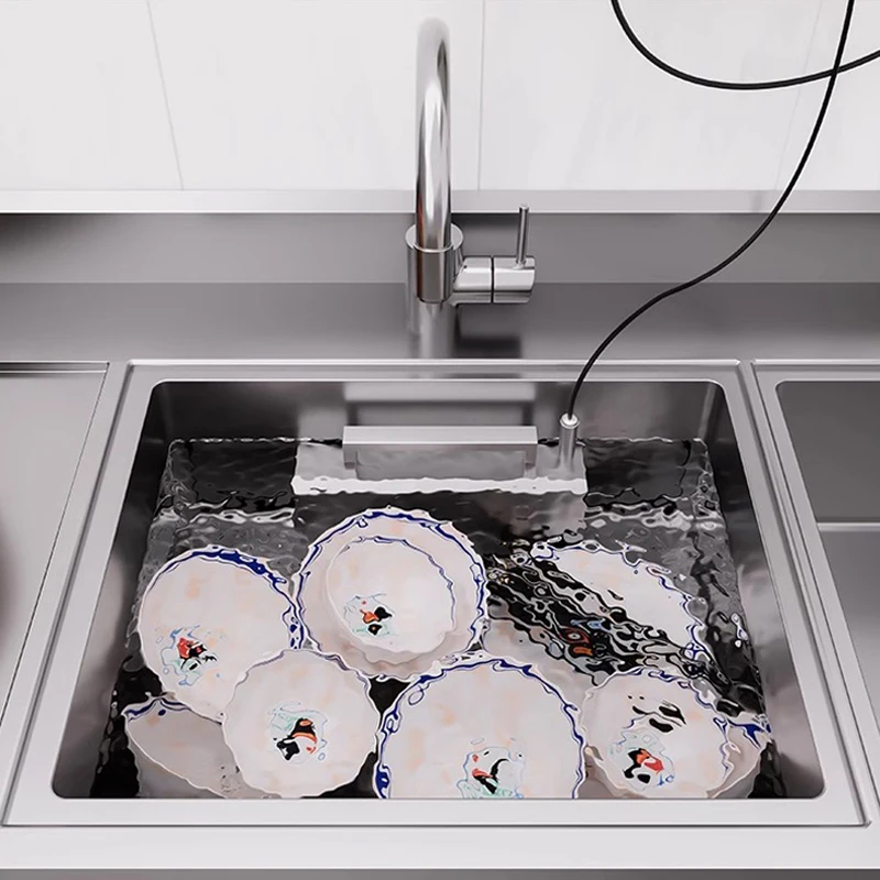 Automatic ultrasonic dishwasher for commercial canteens, restaurants, small ultrasonic restaurant sinks, external installation-f