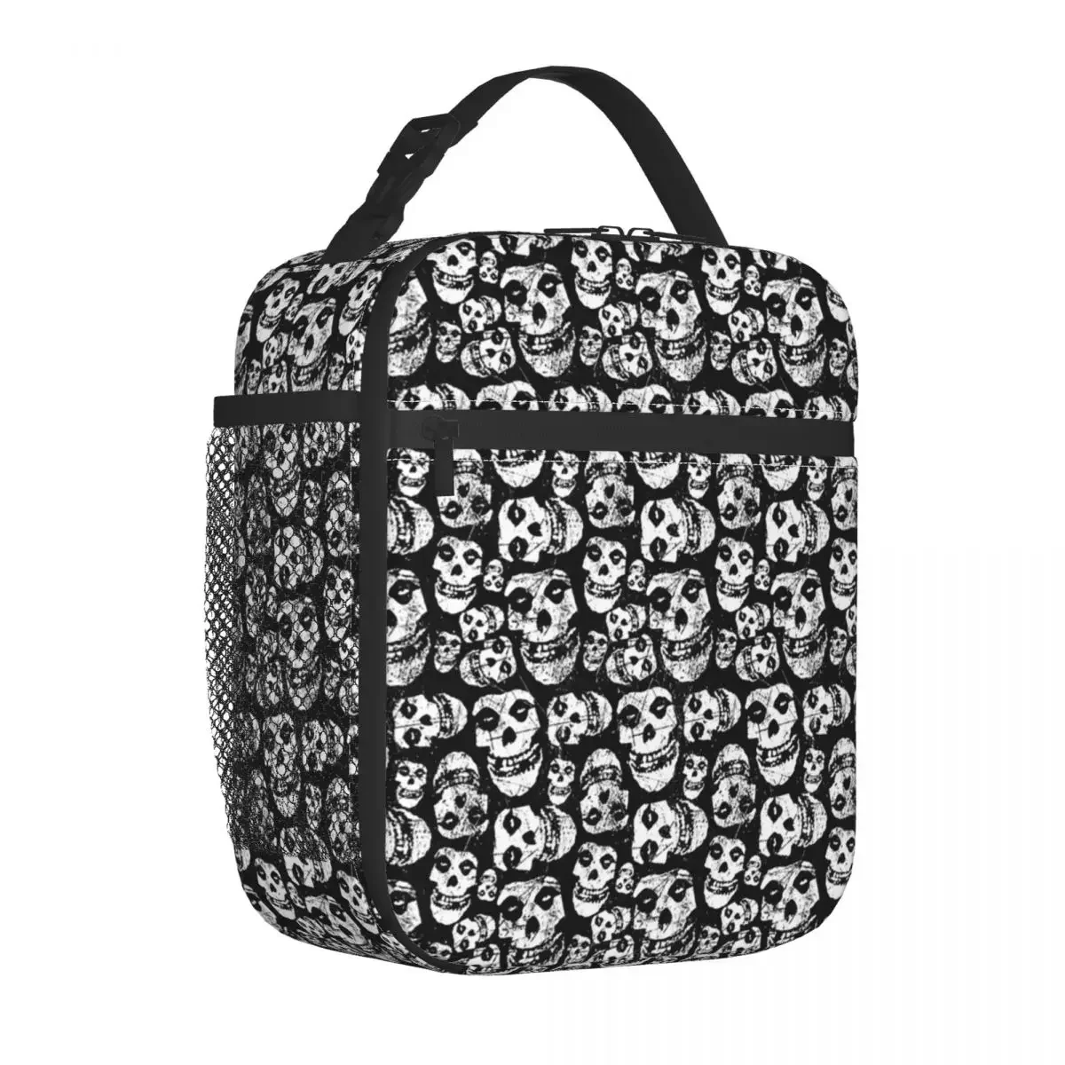 Misfits Skull Insulated Lunch Bags Thermal Bag Reusable Portable Lunch Box Tote Food Handbags Office Travel