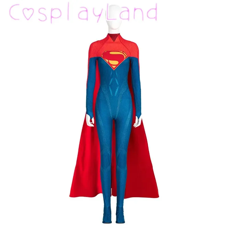 بدلة قفز لفيلم بطل كارا زور إل التأثيرية مع كيب أحمر بطلة خارقة ملابس تنكرية بدلة كرنفال الهالوين #6