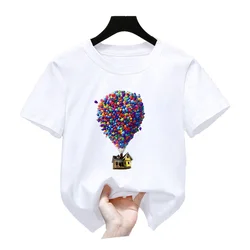 Anime Movie Up Boys Girls Teenager Outfits Tee Shirt  Kids Clothes T Shirts Children Cartoons Casual Tops