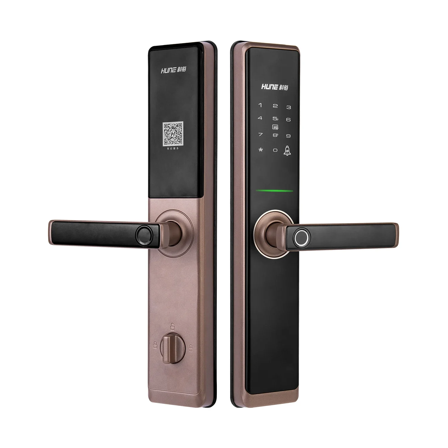 HUNE Tuya Smart Lock Electric Security Safety Fingerprint Lock Deadbolt Intelligent Electronic Smart RFID Door Lock For Home