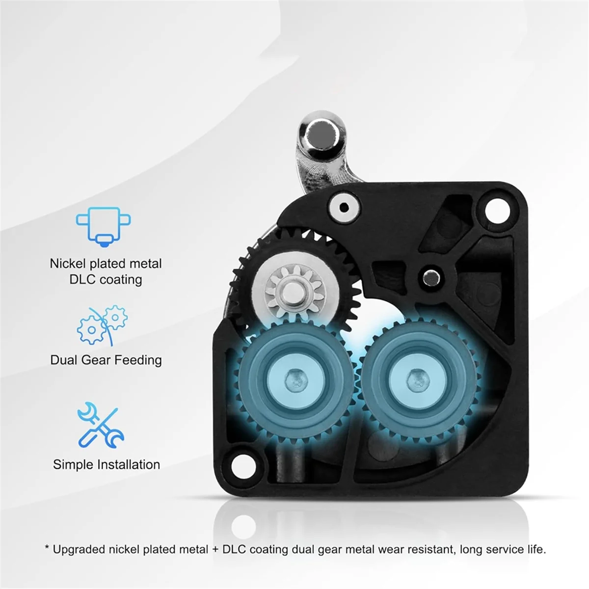 New New 3d Printer Dual Gear Extruder Kit for K1/K1C/ K1 Max/Ender3/V3 Plus V3 Upgrade 3.0 Hardened Steel