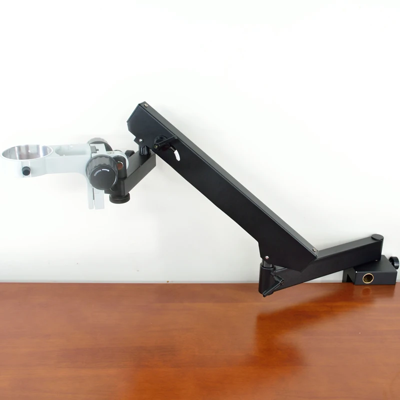 Articulating Arm Pillar Clamp Microscope Stand For Trinocular Binocular Microscope  Holder Bracket 76mm