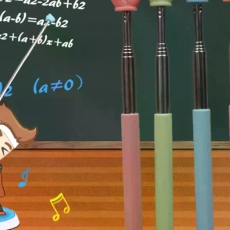 Puntatore per insegnante retrattile con design a dito Puntatore per insegnamento scolastico telescopico in acciaio inossidabile Forniture per insegnanti per l'aula