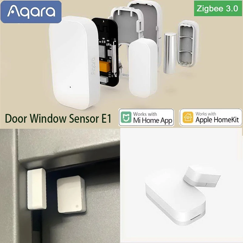 Aqara Door Window Sensor E1 ZigBee 3.0 Smart Door and Window Sensor APP Remote Control Work With Mijia APP Apple HomeKit