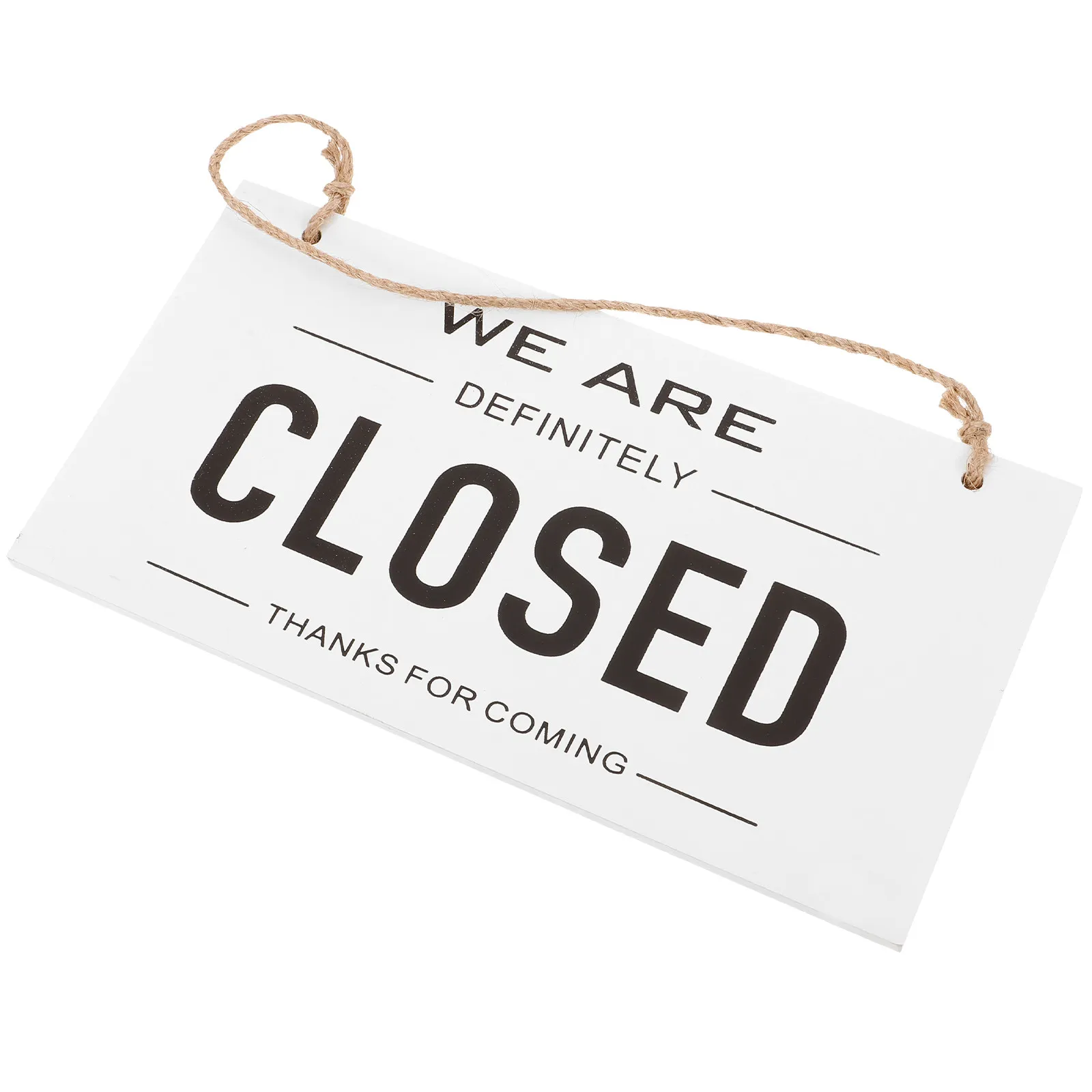 Double-Sided Wooden Open Closed Sign Rustic Door Decorations Hanging Plaque for Business Storefront Front Door Decor