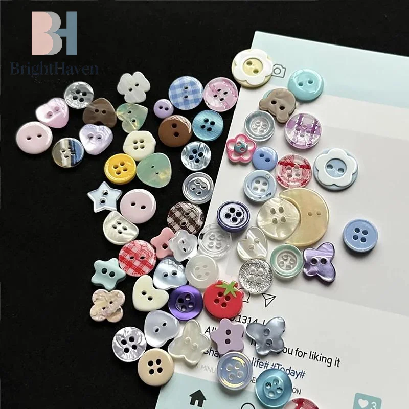 

10pcs Randomly Diy Scrapbooking Cute Sewing Button Clothing Accessories B.H