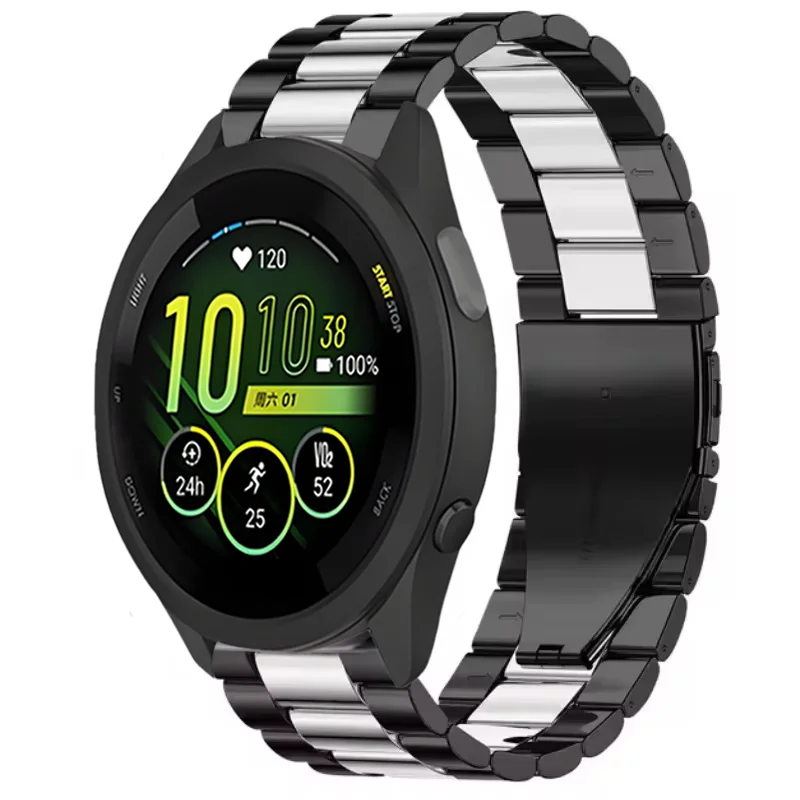 Ремешок из нержавеющей стали 22 мм для Garmin Forerunner 265/255 Music/965 955 745, металлический браслет для Garmin Vivoactive 4/Venu 3 2, ремень