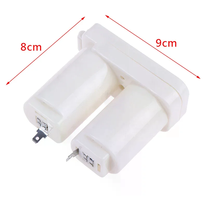 Double Compartments Universal Battery Box for Gas Water Heater Accessories Parts Plastic Double Battery Case(white)