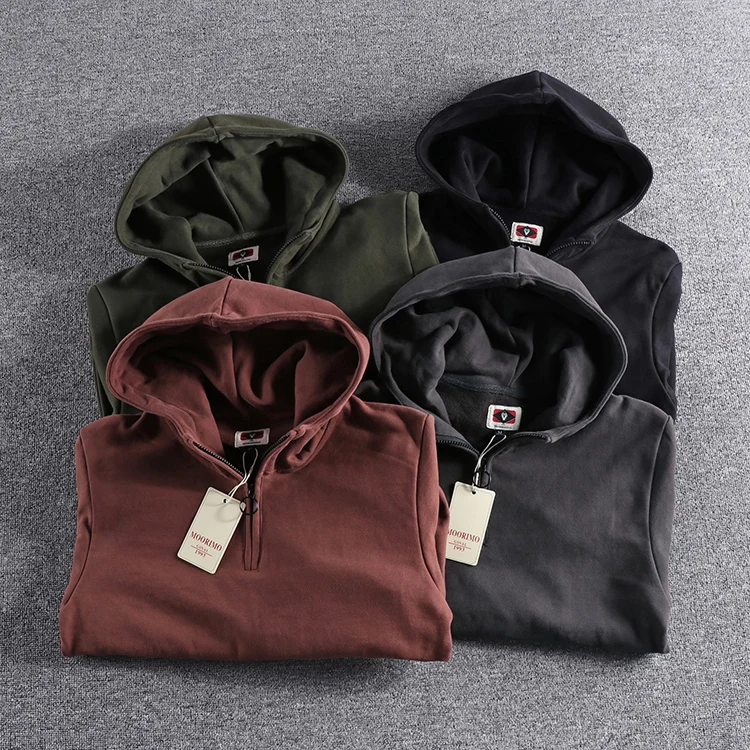2023 Spring Winter New Basic Sweatshirts Men Plus Size Hoodies High Quality Pullovers Fashion Washed Casual Sportwear