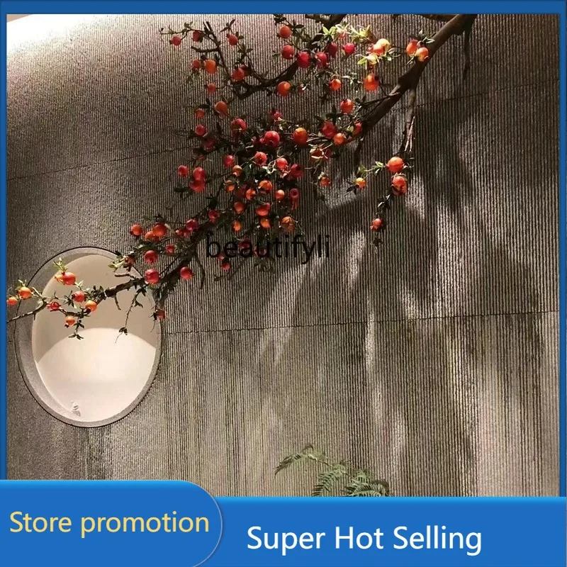 A485 Simulation Hanging Persimmon Tree Pomegranate Tree Hanging Ceiling Decorative Greenery Fake Trees Landscape Restaurant Hote