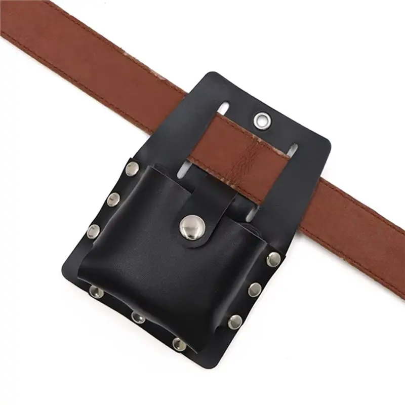 AA94-Wear-Resistant Stain-Resistant Leather Shoulder Tape Measure Outdoor Tools Storage Bag Convenient Wallet