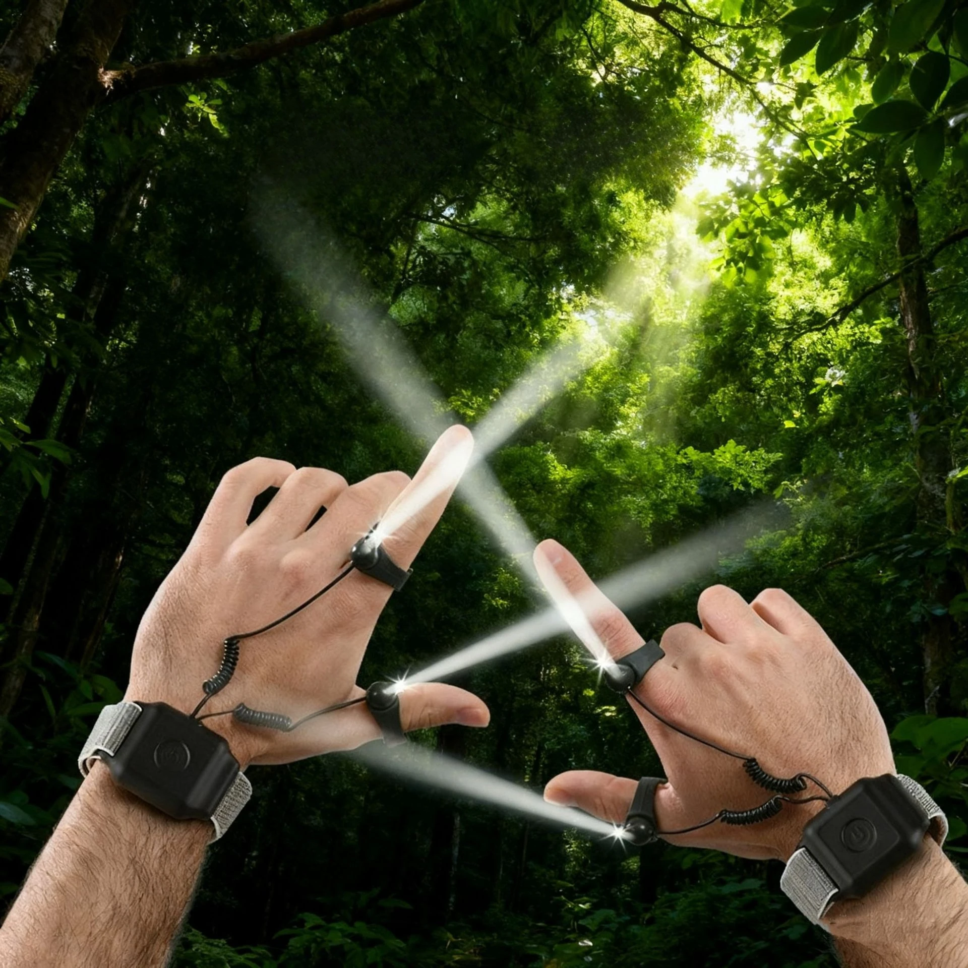 

2pcs Flashlight Night Fishing Repair Lighting LED Wrist Charging Strong Light Local Lighting Outdoor Fishing Portable Light 2pcs