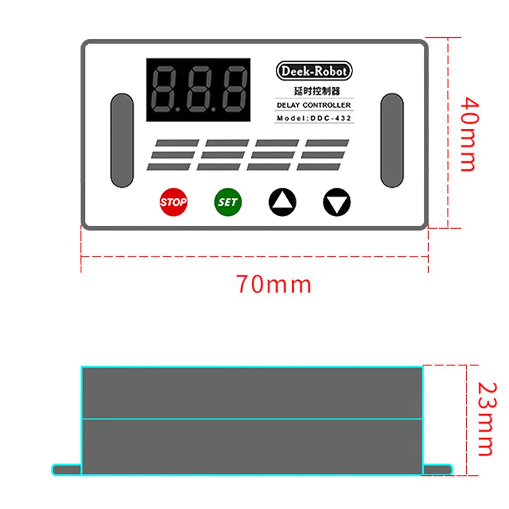 

Dual MOS Time Delay Relay DDC-432 Delay Relay DC 5V-30V High Level Trigger LED Digital Display Cycle Time Timer Delay Switch