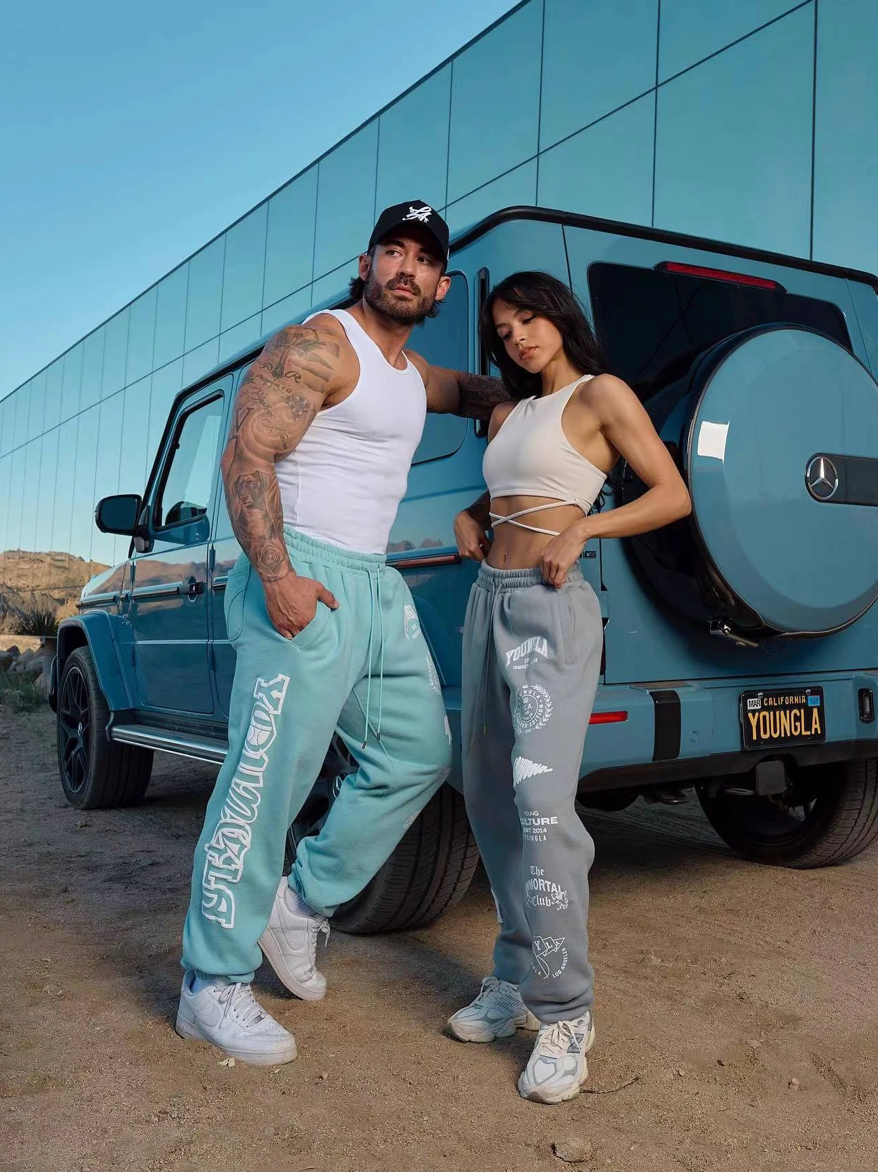 

American Sle Fitn Exercise Sports Sweatpants Loose Long Trousers Casual Cotton Pants with Elastic Waisand