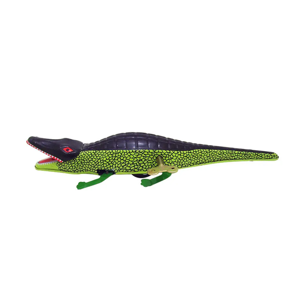 Retro Alligator Shaped Simulation Wind-Up Clockwork Kids Educational Early Cognition Animal Home