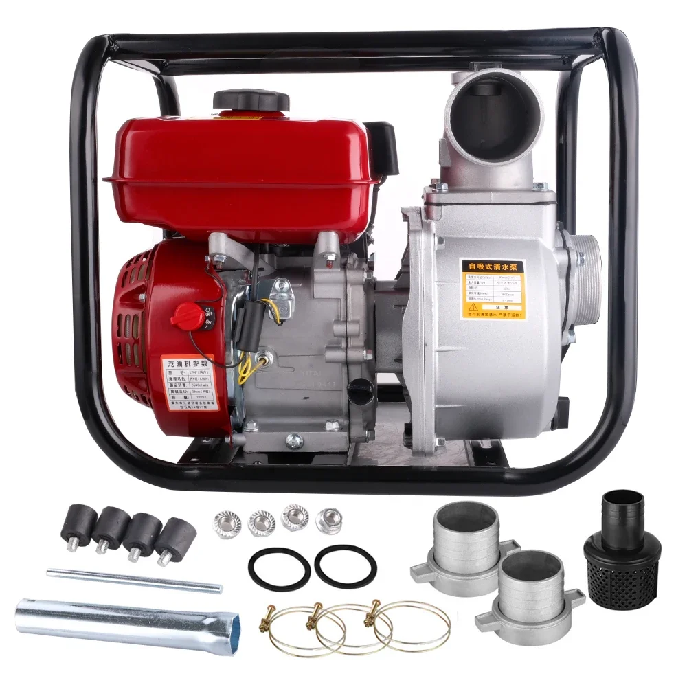 3 inch high pressure pump gasoline small engine water pump fuel tank 7.5 hp water pump gasoline engine