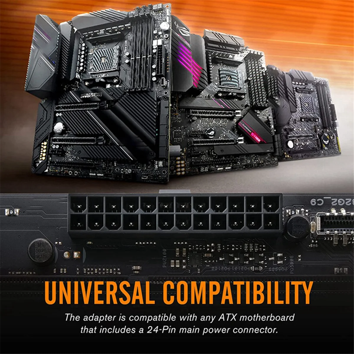 AD41-5V sincronizado 24 pinos turn header placa-mãe do computador atx fonte de alimentação 24p a 90 °   Alinhamento de giro do conector