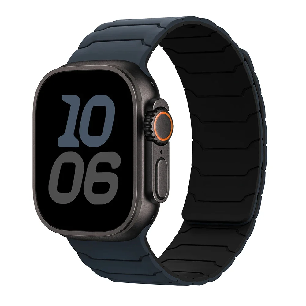 Armband für Apple Watch Ultra 2 Band 49 mm 45 mm 44 mm 40 mm 42 mm 46 mm 41 mm 38 mm magnetisches Silikonarmband IWatch Serie 10 SE 9 8 7