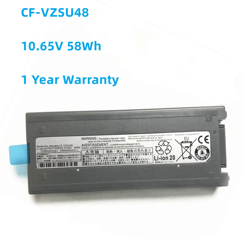 CF-VZSU48 10.65V 58WH Laptop Battery For Panasonic CF-VZSU48U CF-VZSU48R CF-VZSU28 CF-VZSU87R CF-VZSU50 CF-19 CF19 Toughbook