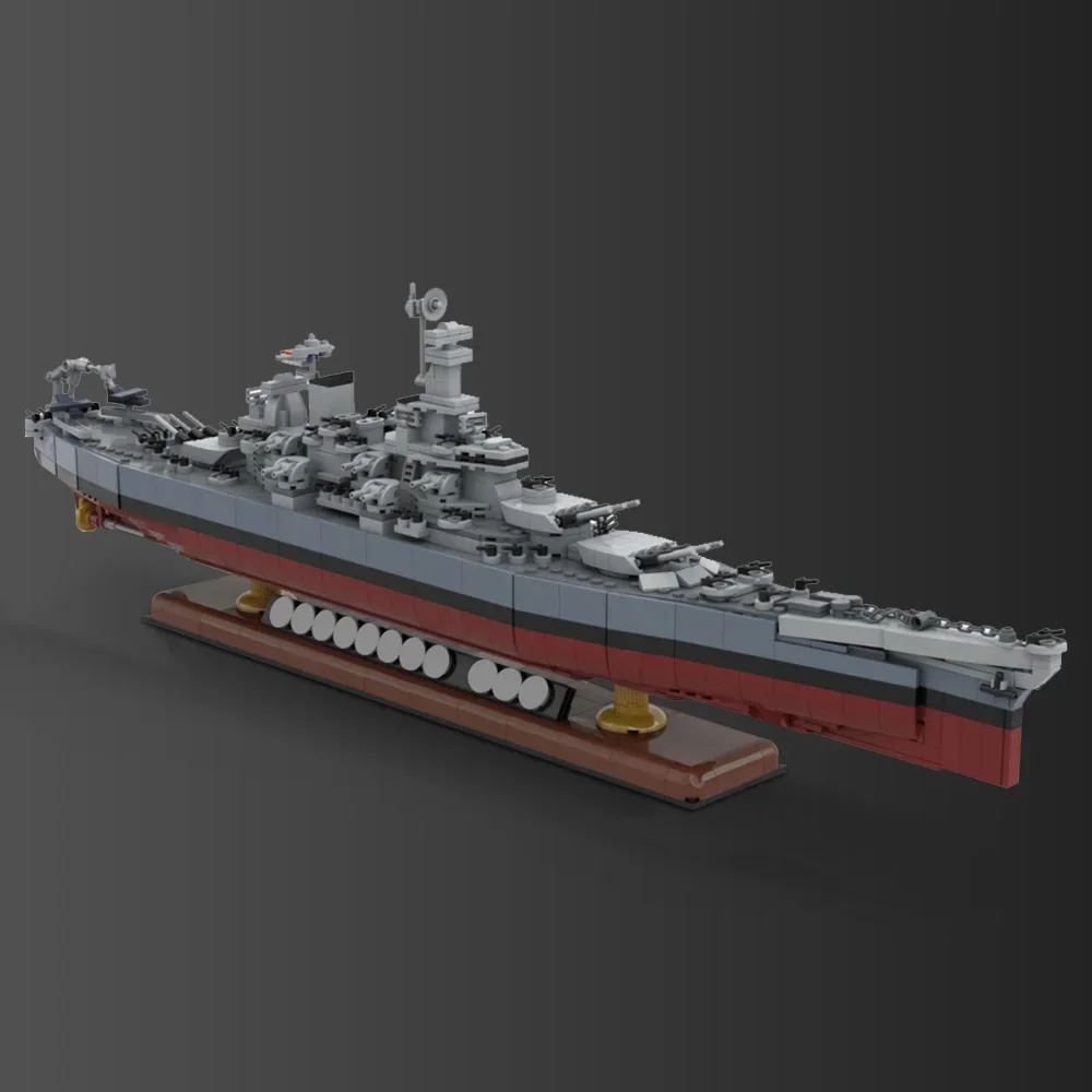 MOC アイオワ級戦艦ビルディングブロックモデルアーリーバーク級駆逐艦レンガアーリーバーク USS ミズーリおもちゃキッズギフト