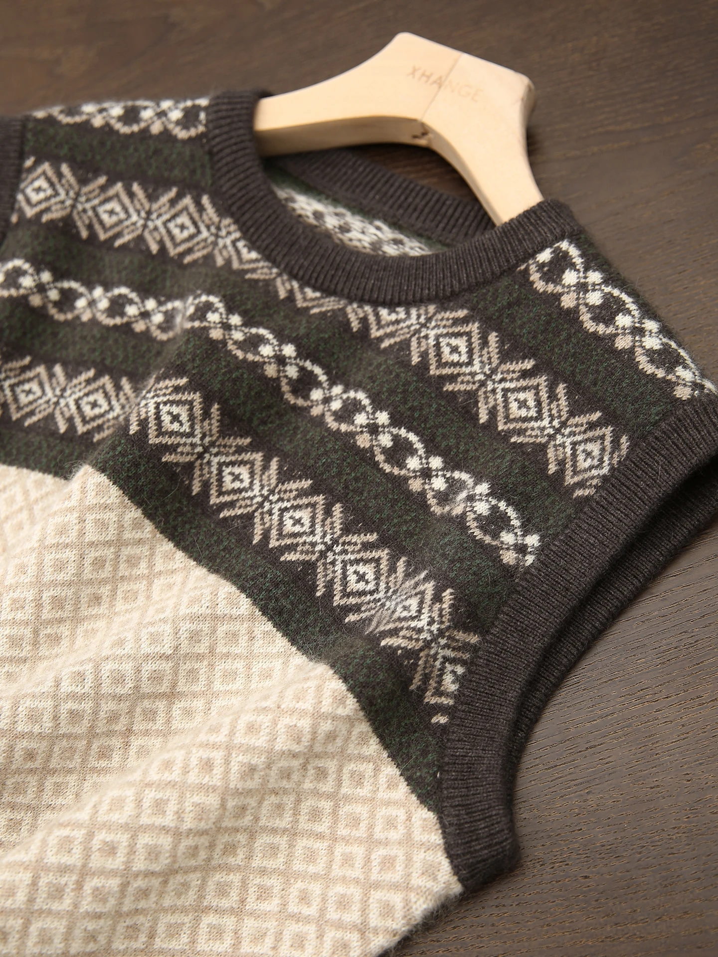 Retro Sle Knitted Wool And Rabbit Fur Vest Top round Ne Svel Texture Embroidery Soft Fabric Daily Wear Women's Knit...