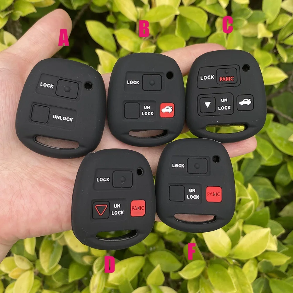 Silicone Car Key Cover Shell Fob for TOYOTA Avensis Camry Corolla RAV4 PRADO YARIS Tarago FJ Cruiser Land for Lexus Key Case