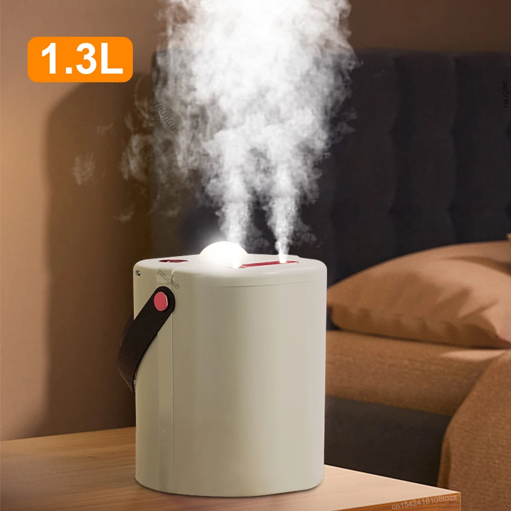 

Air Humidifier 1.3L Large Capacity Professional Air Humidifier for Home Desktop Mute Cool Mist Maker Humidifier with LED Light