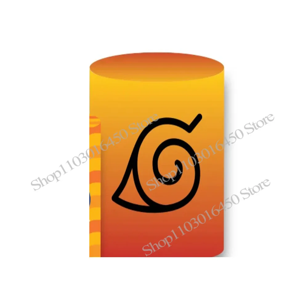 Naruto Uzumaki Pesta Ulang Tahun Lingkaran Elastis Bulat Silinder Latar Belakang Alat Peraga Dekorasi Baby Shower untuk Acara Anak Laki-laki