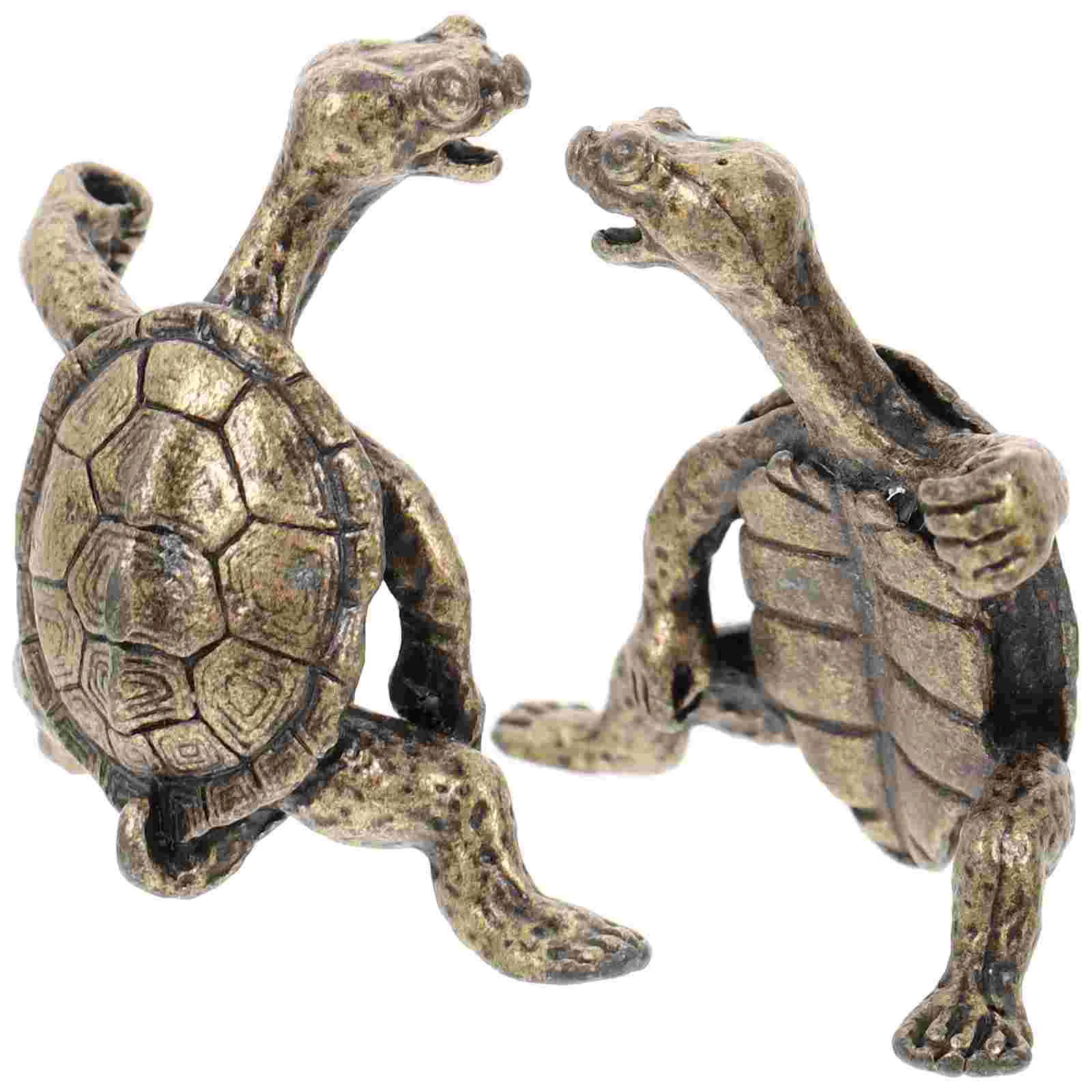 

2 Pcs Incense Burner Rack Holders Turtle Decorate Stick Zinc Alloy Vintage