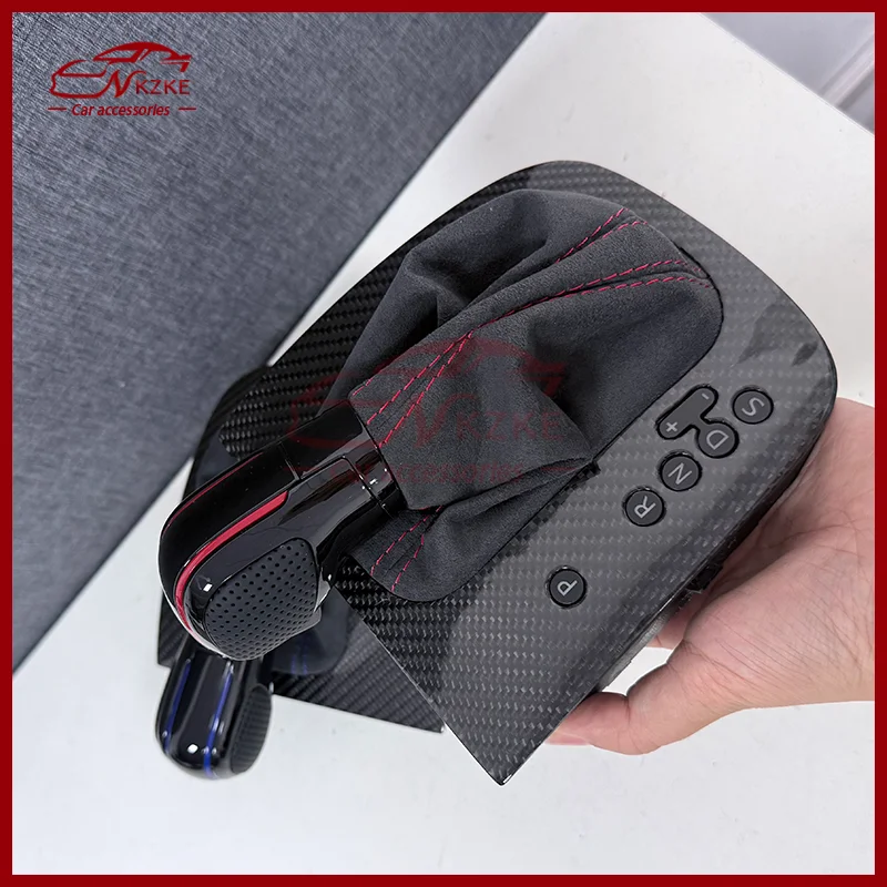 Replacement of carbon fiber material shift lever head, shift handball, shift panel assembly components for Volkswagen Golf 6 MK6