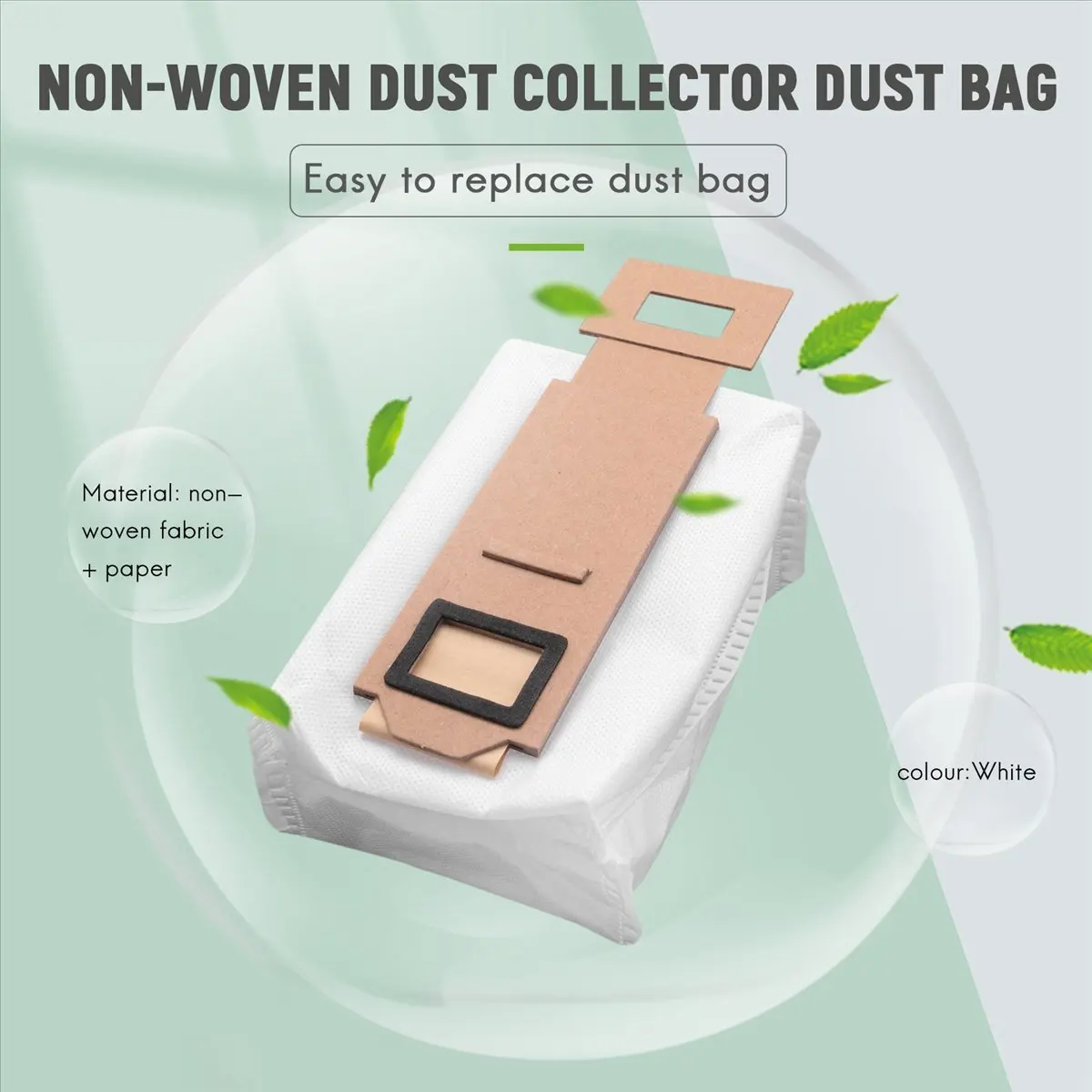 A01M 10 Pack Vacuum Bag for Roborock S7 Dust Bag Replacement Compatible for Roborock S7 T7S T7S Plus Vacuum Cleaner